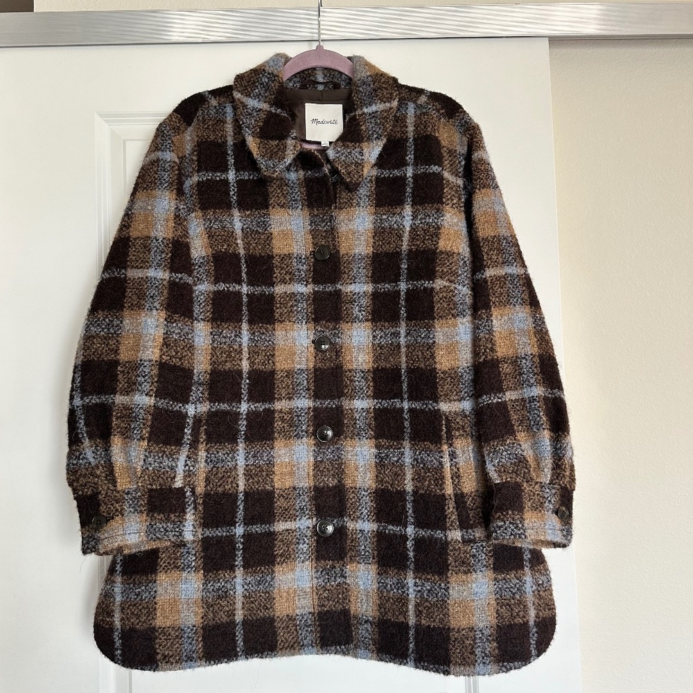 Madewell Plus Belrose Cassel Plaid Shirt Jacket | Sz 1X